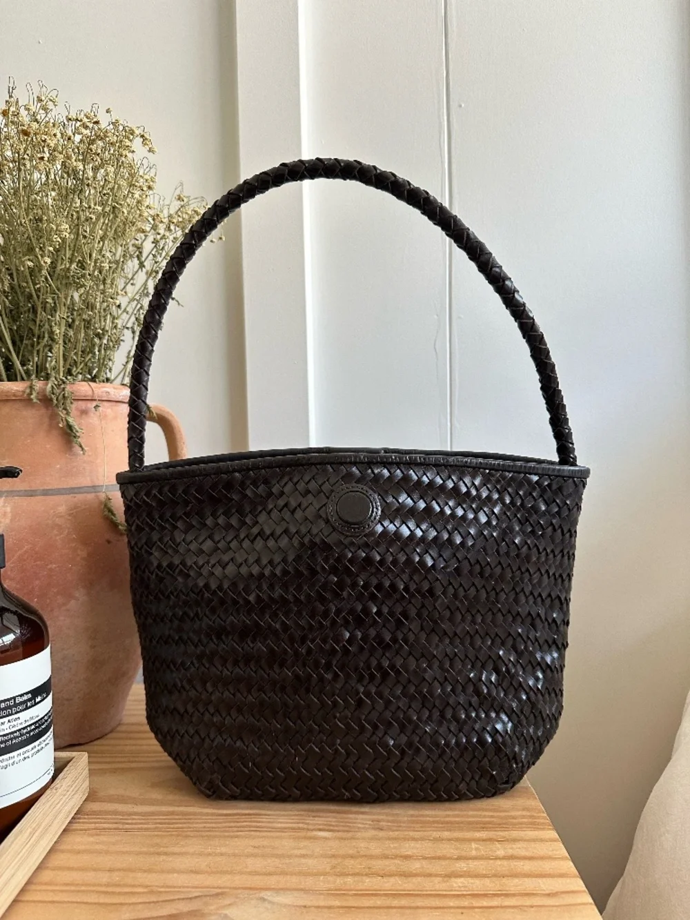 Madewell brown woven bag